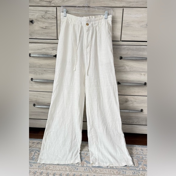 Thread & Supply Pants - Thread & Supply Cream Linen Blend Pants – Size M – New Like Condition